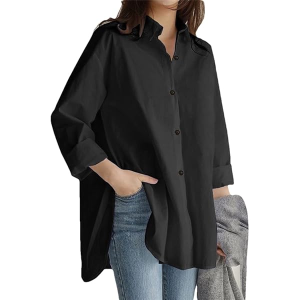 トップス SLIT SHIRT BLOUSE ENFOLD Amazon.com: Women Button Up Shirt and Blouses Side Slit Women Top